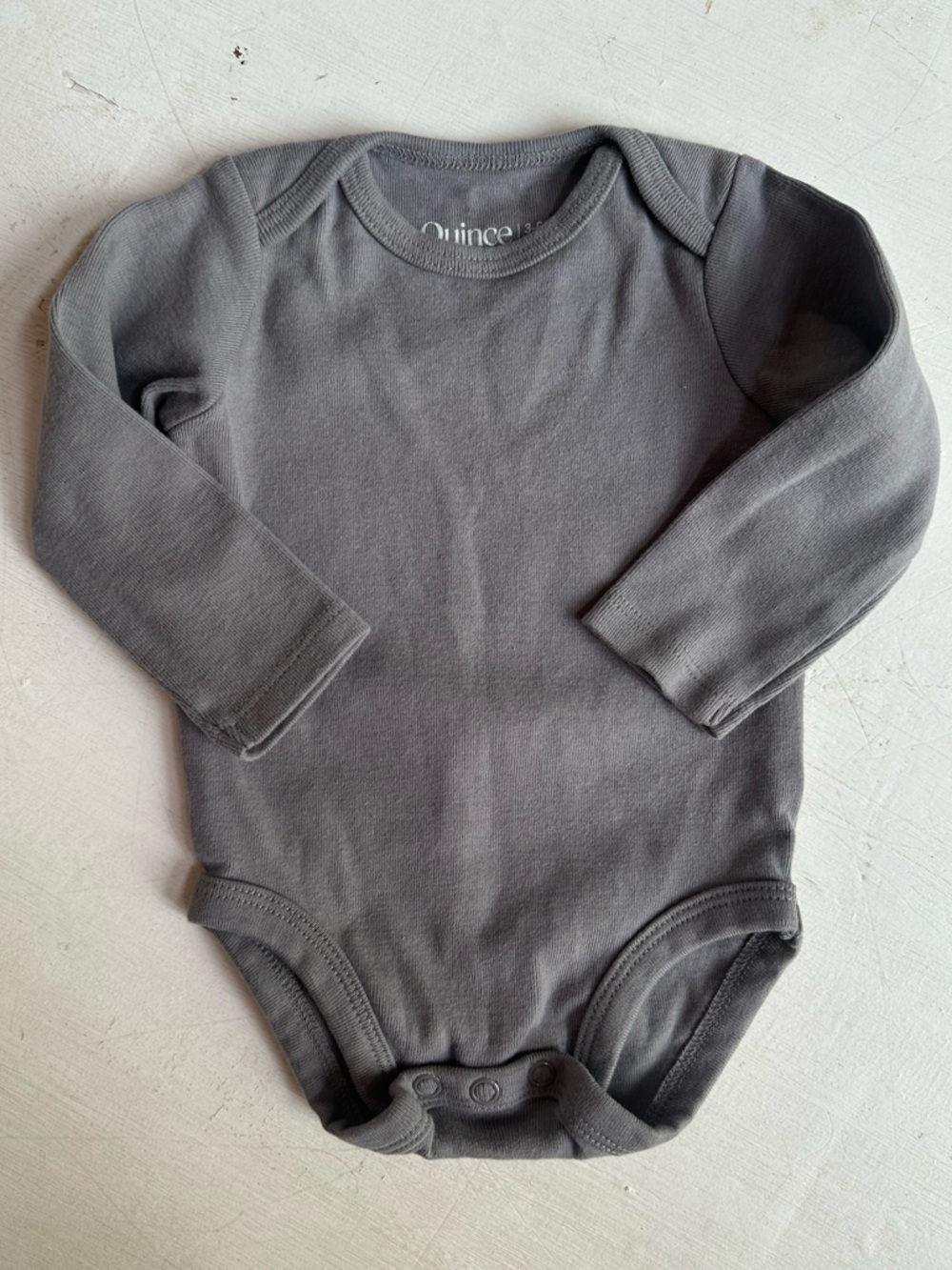 Quince Long Sleeve Organic Cotton Onesie Bodysuit